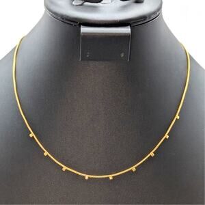 Madewell Gold Tone Dot Box Chain 16" 17.25" or 18.5" Necklace
